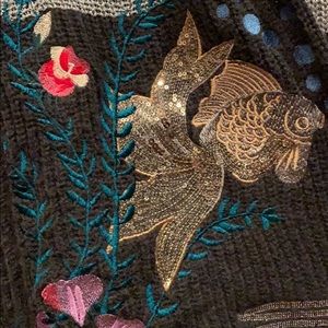 Anthropologie embroidered & sequined cardigan